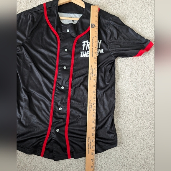Hybrid Apparel Jason Voorhees Baseball Jersey Small Black Friday The 13th Print - Picture 8 of 8